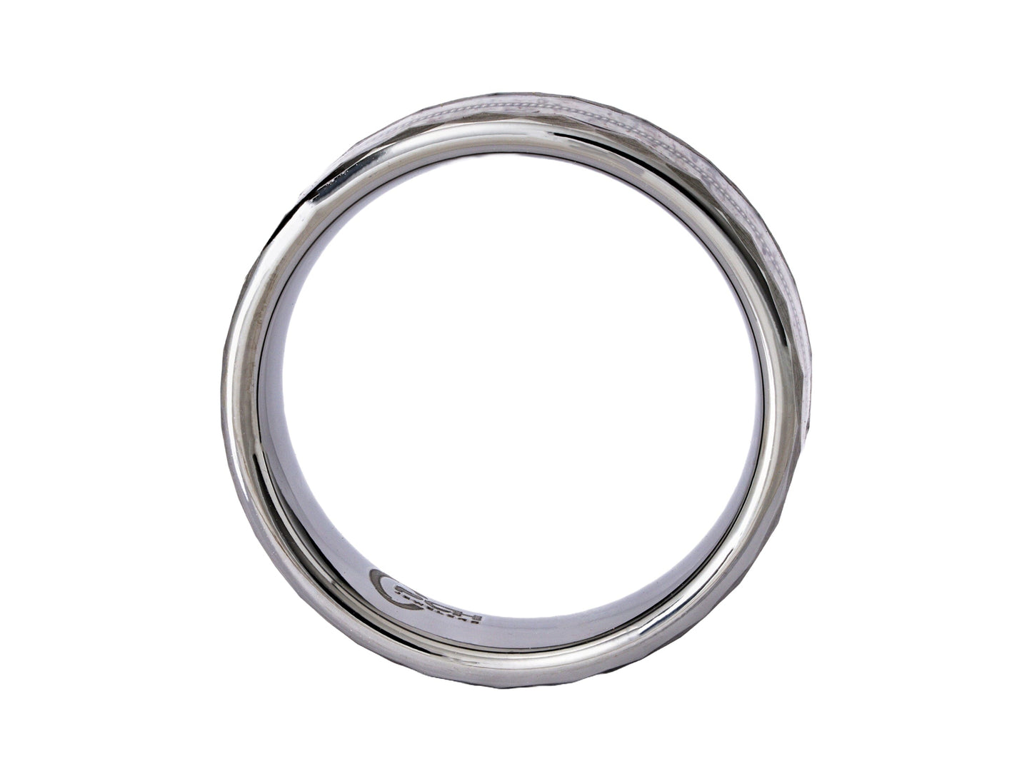 Tungsten Guitar String, Antler Ring, 8mm Comfort Fit Wedding Band - PCH Jewelers INC.