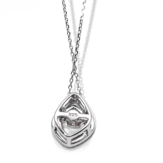 Sterling Silver Necklace With Cubic Zirconia and Rose Gold Accent - PCH Rings