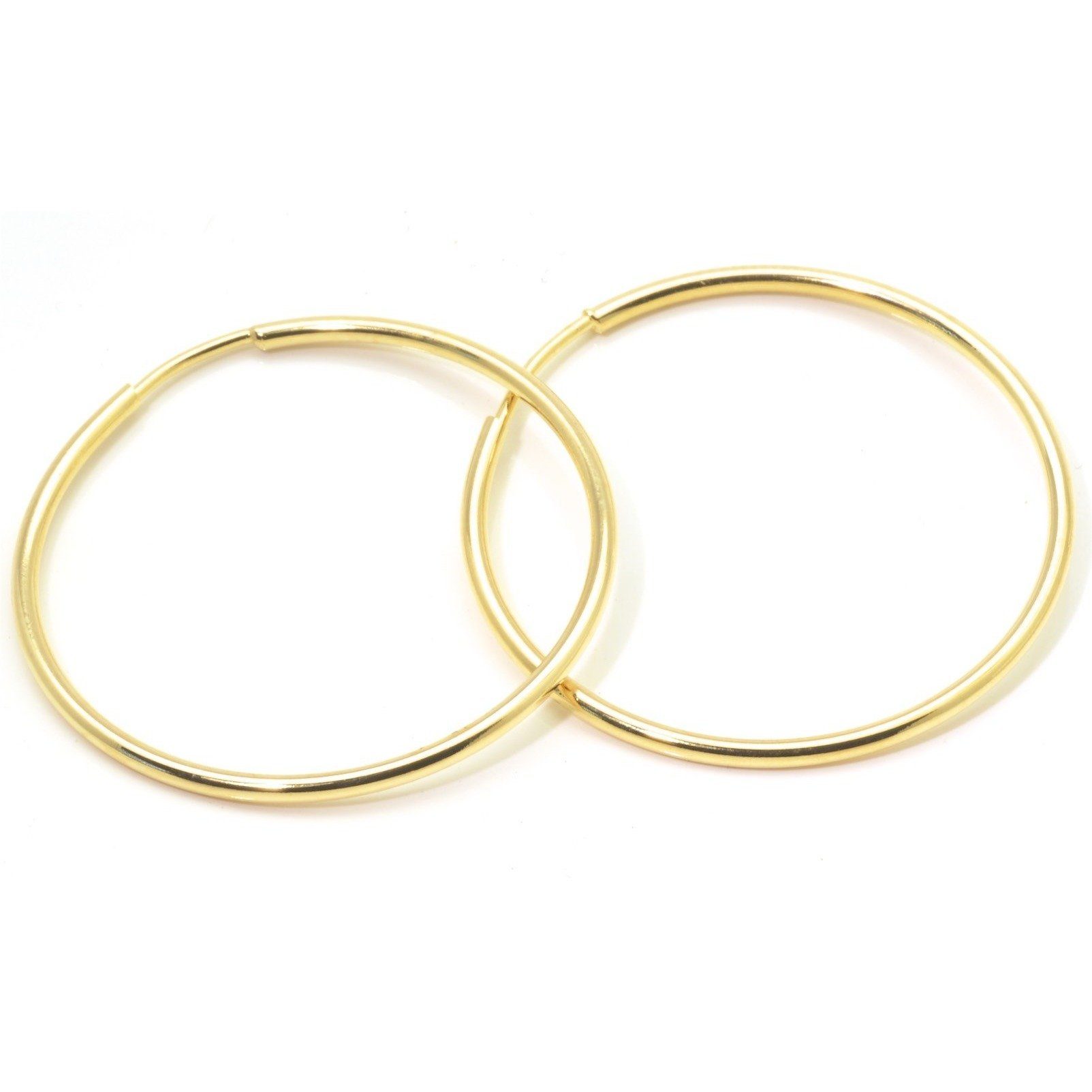 Fashion Gold Hoop earrings, 18k Gold Filled Jewelry, 1.5" Diameter - PCH Rings