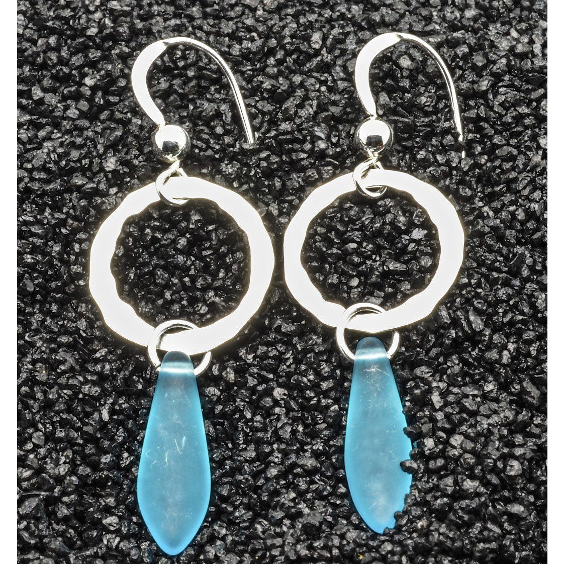 Sterling Silver Sea Glass Earrings, 925 Fine Jewelry - PCH Rings