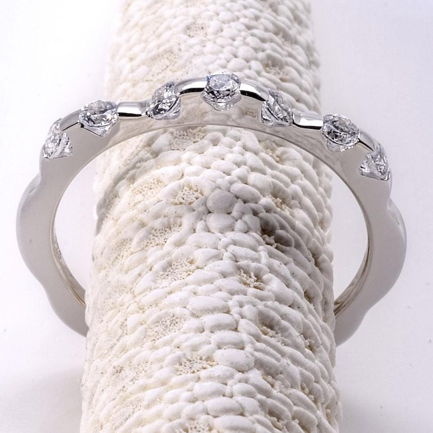 Sterling Silver Stackable Band With Cubic Zirconia, 925 Wedding Band - PCH Rings