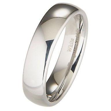 Classic Tungsten Wedding Ring, 6mm Comfort Fit Wedding Band - PCH Rings