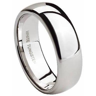 Classic Men's Tungsten Wedding Band, 8mm Comfort Fit Wedding Ring - PCH Rings