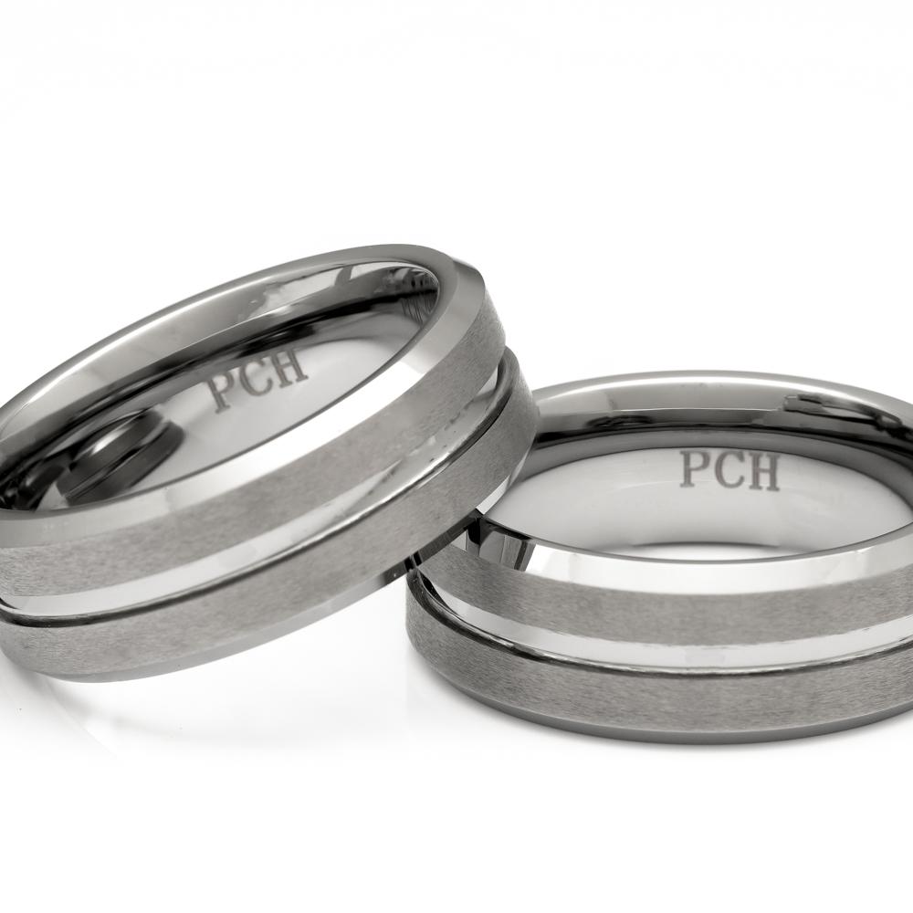 Men's Classic Tungsten Ring With Brushed Finish, 8mm Comfort Fit Wedding Band - PCH Rings