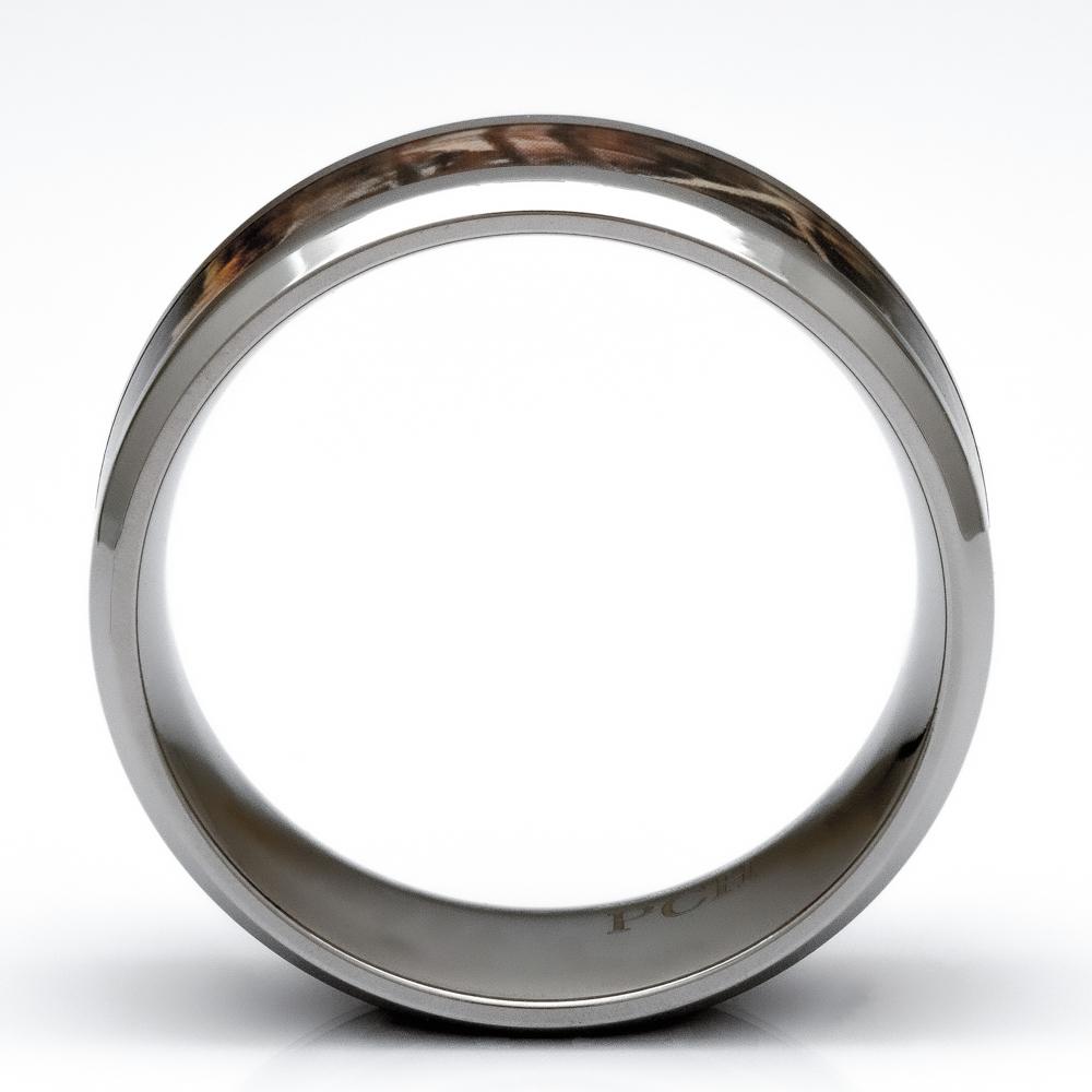 Men's Titanium Camouflage Ring, 8mm Comfort Fit Wedding Band - PCH Rings