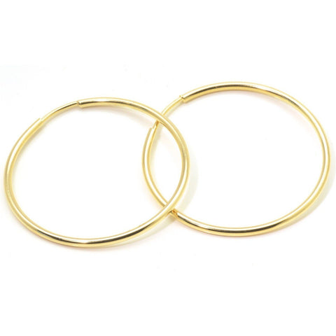 Fashion Gold Hoop earrings, 18k Gold Filled Jewelry, 1.5" Diameter - PCH Rings