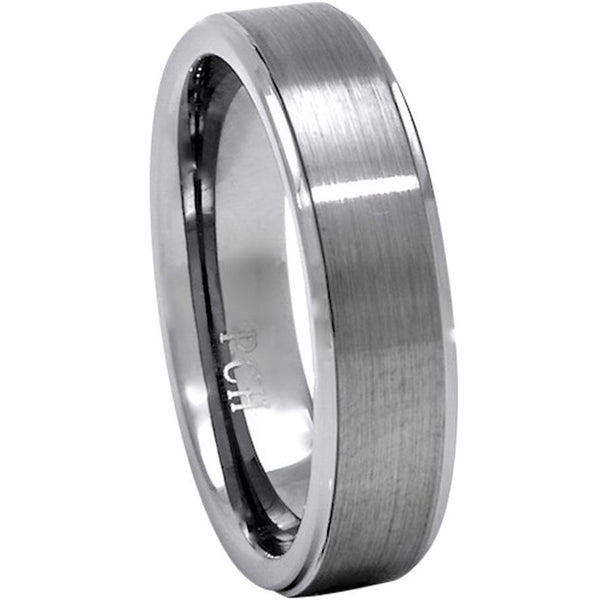 Classic Men's Tungsten Ring, Brushed Finish, 8mm Comfort Fit Wedding Band - PCH Rings