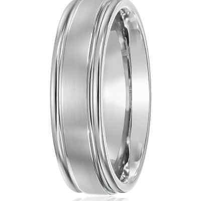Men's Classic titanium Ring With Satin Finish, 6mm Comfort Fit Wedding Band - PCH Rings