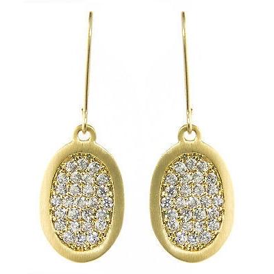 Modern Sterling Silver Earrings With Cubic Zirconia, 14k gold overlay Jewelry - PCH Rings
