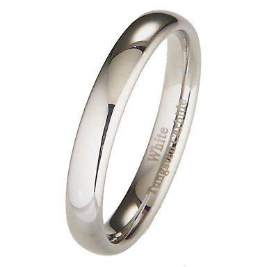 Classic Tungsten Wedding Ring, 4mm Comfort Fit Wedding Band - PCH Rings