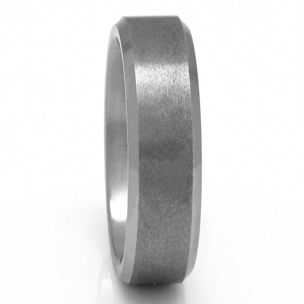 Men's Tungsten Ring, Brushed Finish, 7mm Comfort Fit Wedding Band - PCH Rings