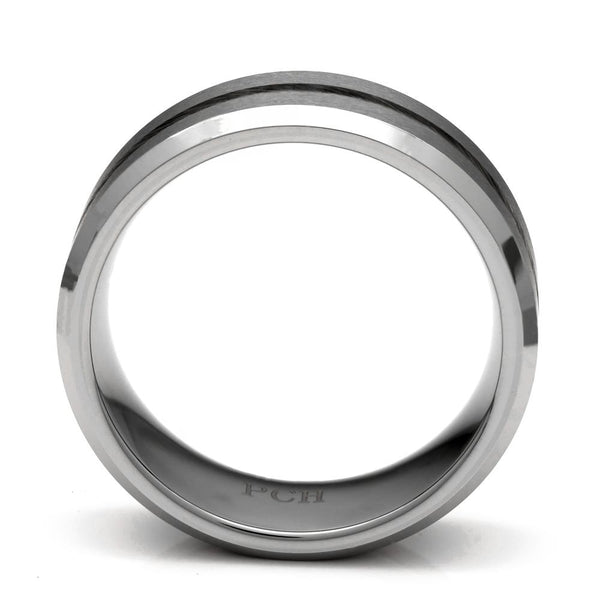 Men's Classic Tungsten Ring With Brushed Finish, 8mm Comfort Fit Wedding Band - PCH Rings